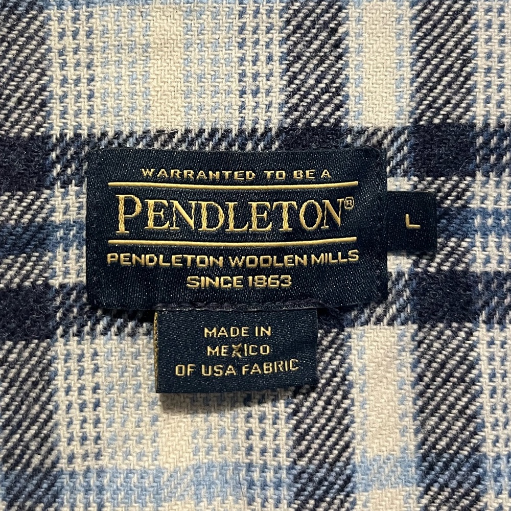 Pendleton Plaid Button Down Wool Shirt - image 2